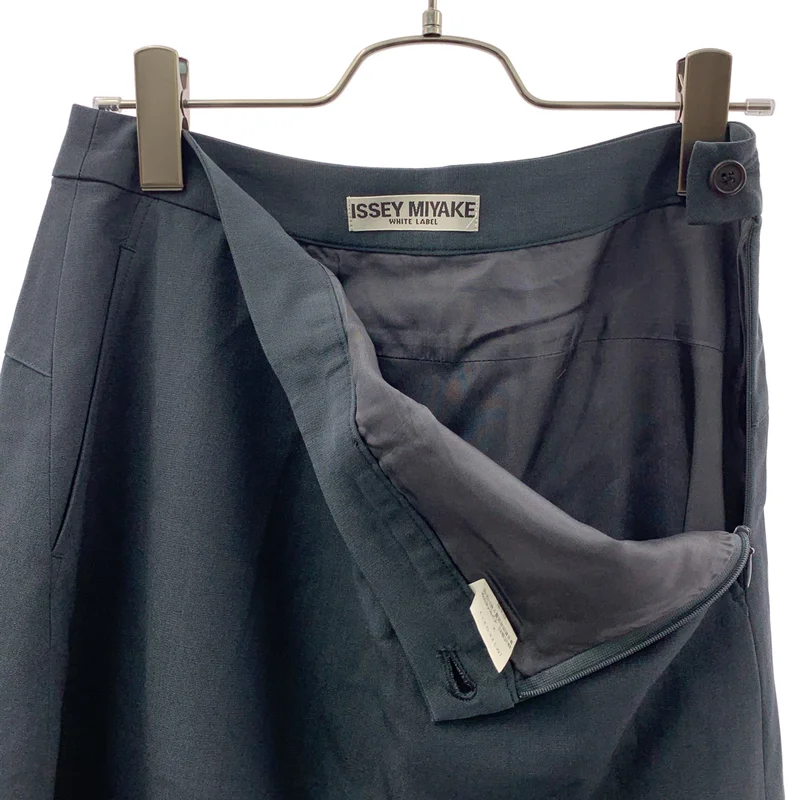 ISSEY MIYAKE / イッセイミヤケ | 2003SS | WHITE LABEL / ウール サイドジップ ロングスカート | 2 | レディース