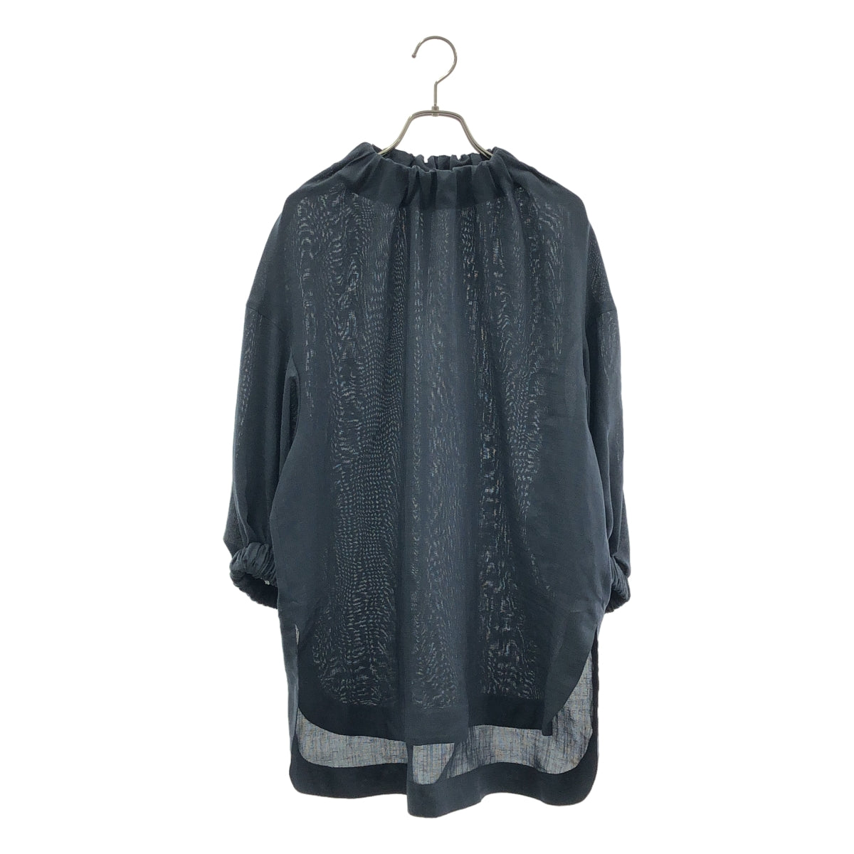 HYKE / ハイク | SHARK SKIN SHIRRED TOP ブラウス | 2 | ネイビー | レディース HYKE / ハイク | SHARK SKIN SHIRRED TOP ブラウス | 2 | レディース – KLD