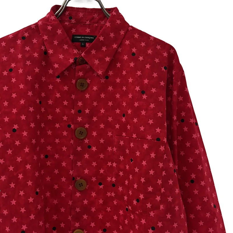 COMME des GARCONS HOMME PLUS / コムデギャルソンオムプリュス | 2002AW | コットン ドット スタープリント シャツ | L | メンズ