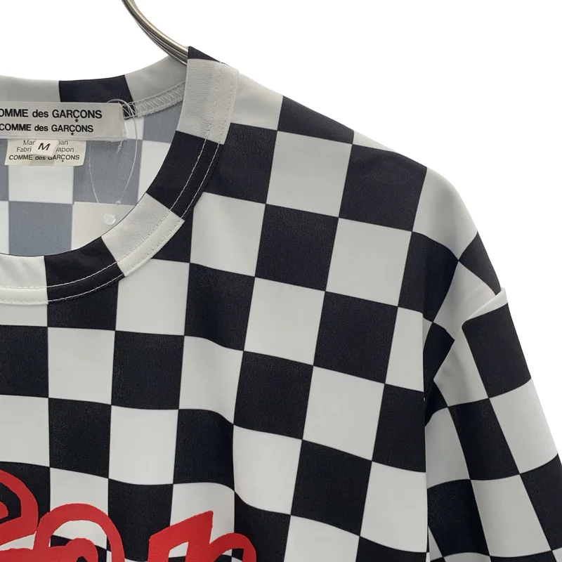 COMME des GARCONS COMME des GARCONS / コムコム | 2024SS | ブロックチェック ロゴプリント クルーネック カットソー | M | レディース