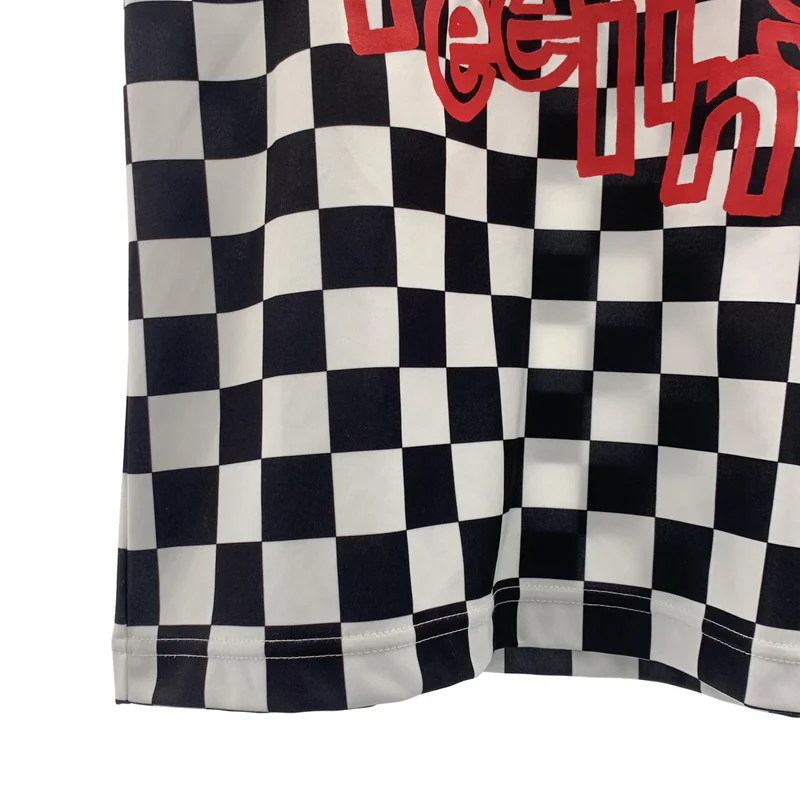 COMME des GARCONS COMME des GARCONS / コムコム | 2024SS | ブロックチェック ロゴプリント クルーネック カットソー | M | レディース