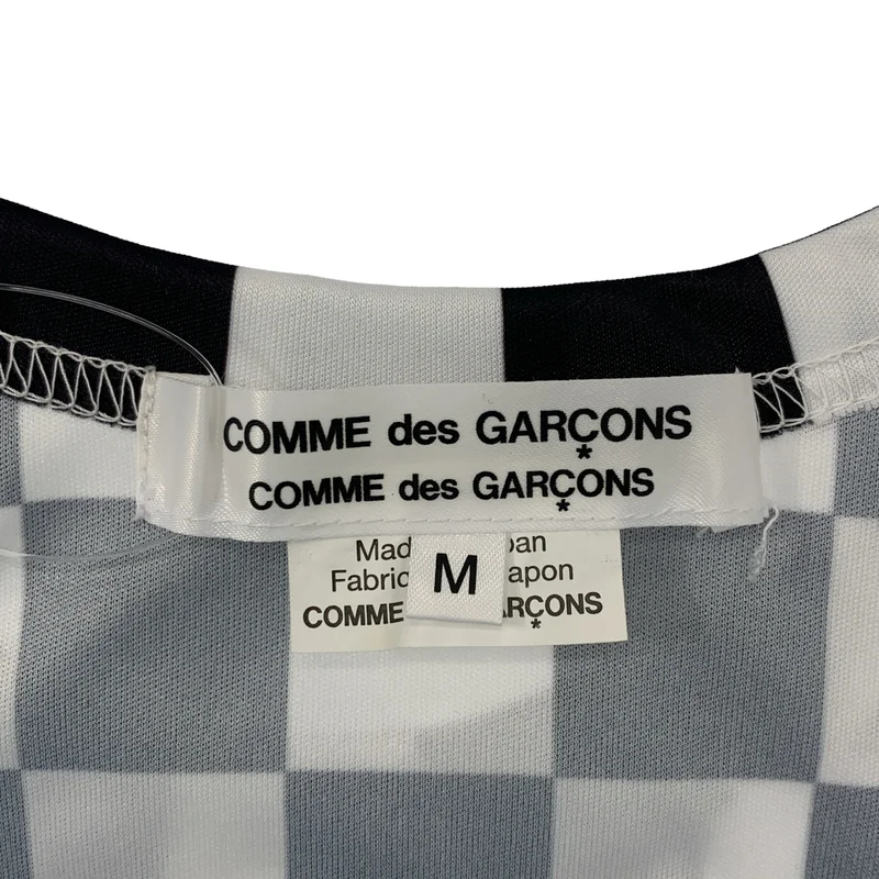 COMME des GARCONS COMME des GARCONS / コムコム | 2024SS | ブロックチェック ロゴプリント クルーネック カットソー | M | レディース