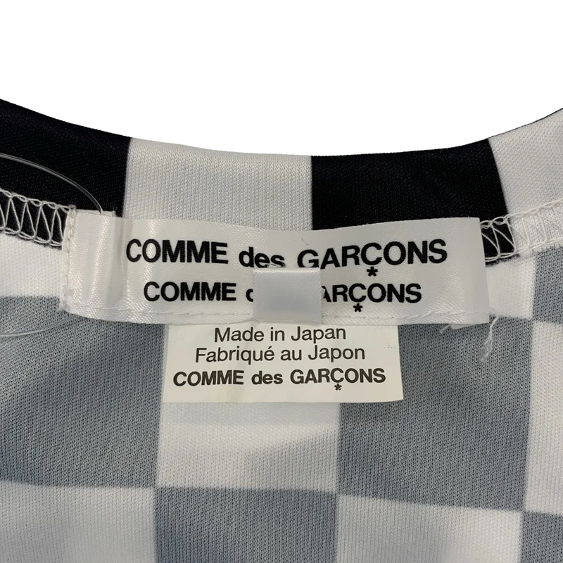 COMME des GARCONS COMME des GARCONS / コムコム | 2024SS | ブロックチェック ロゴプリント クルーネック カットソー | M | レディース