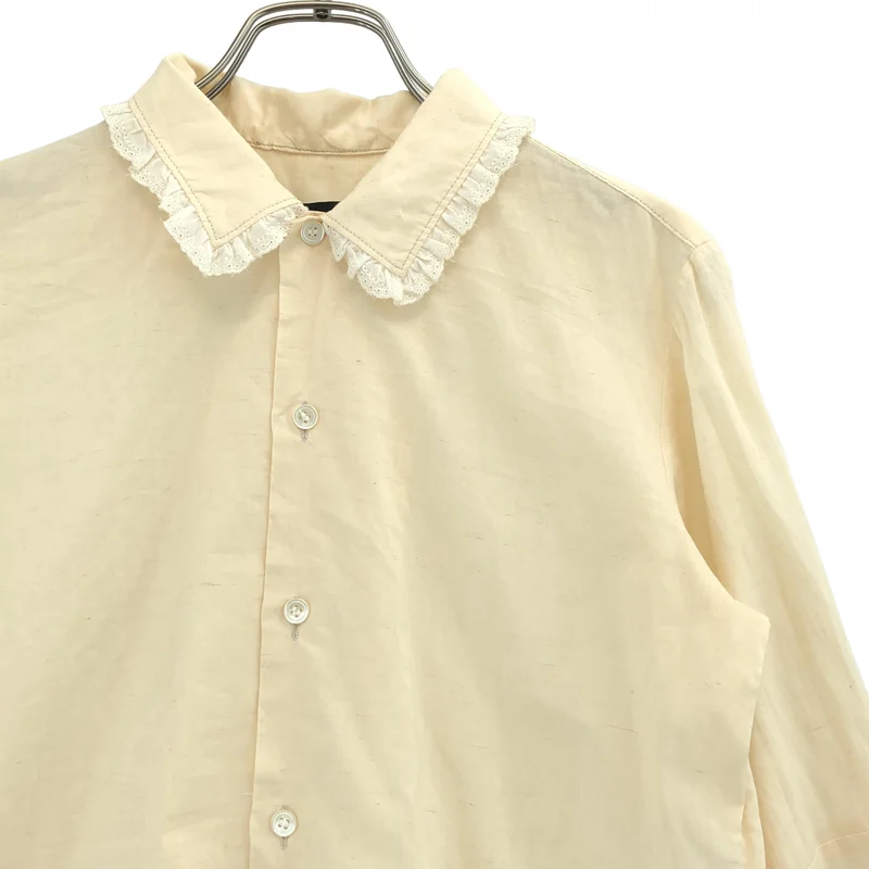 tricot COMME des GARCONS / トリココムデギャルソン | 2008SS | コットン リネン レース切替 シャツ | S | レディース