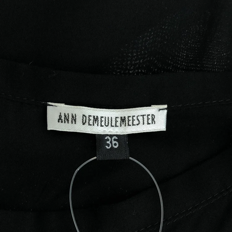 ANN DEMEULEMEESTER / アンドゥムルメステール | アシンメトリースリーブ ウエストドローコード ロングカットソー | 36 | レディース