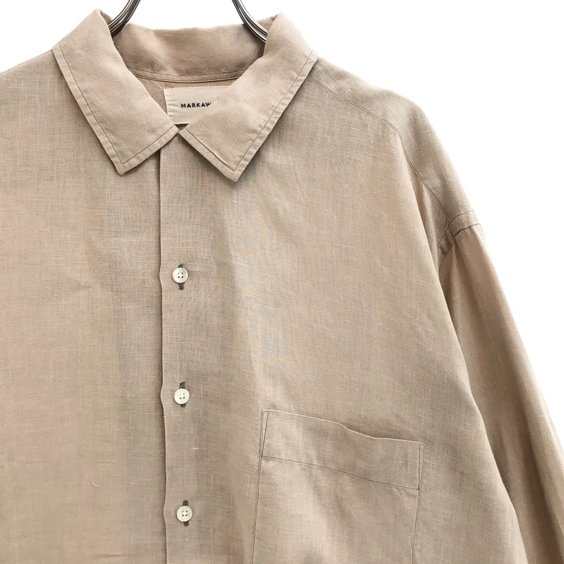 MARKAWARE / マーカウェア | HEMP SHIRTING OPEN COLLAR SHIRT シャツ_長袖 | 3 | メンズ