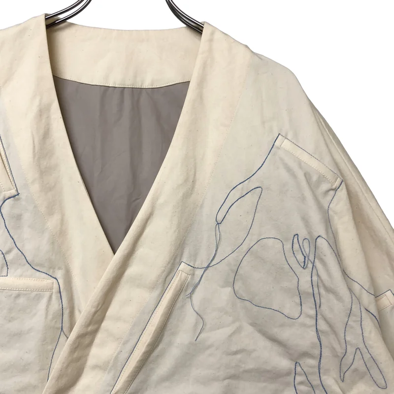 amachi. / アマチ | Elise Gettliffe / Suimyaku Jacket リバーシブル 刺しゅう ノーカラージャケット | 4 | ホワイト | メンズ amachi. / アマチ | Elise Gettliffe / Suimyaku Jacket リバーシブル
