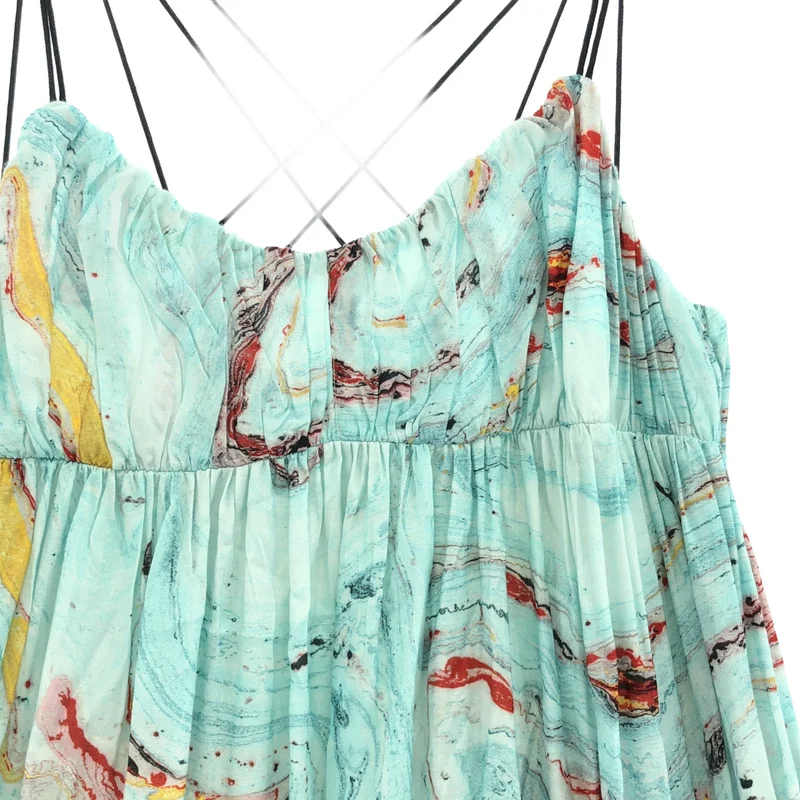 AMERI / アメリ | MEDI INDIAN POOL MARBLE DRESS マーブル キャミワンピース | SH | レディース