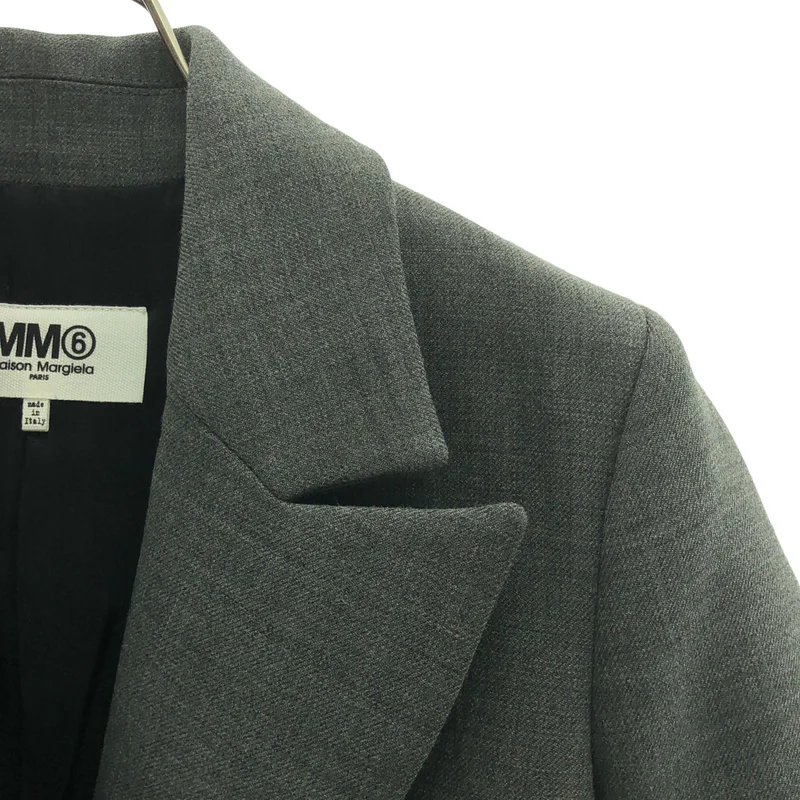 MM6 Maison Margiela / エムエムシックスメゾンマルジェラ | 2019AW | セットアップ / テクノウールピークドラペル 1B テーラードジャケット / センタープレス スラックス パンツ | 36 | レディース