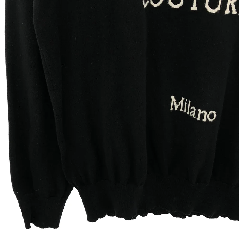 MOSCHINO / モスキーノ | コットン ロゴ クルーネックニット | XS | レディース