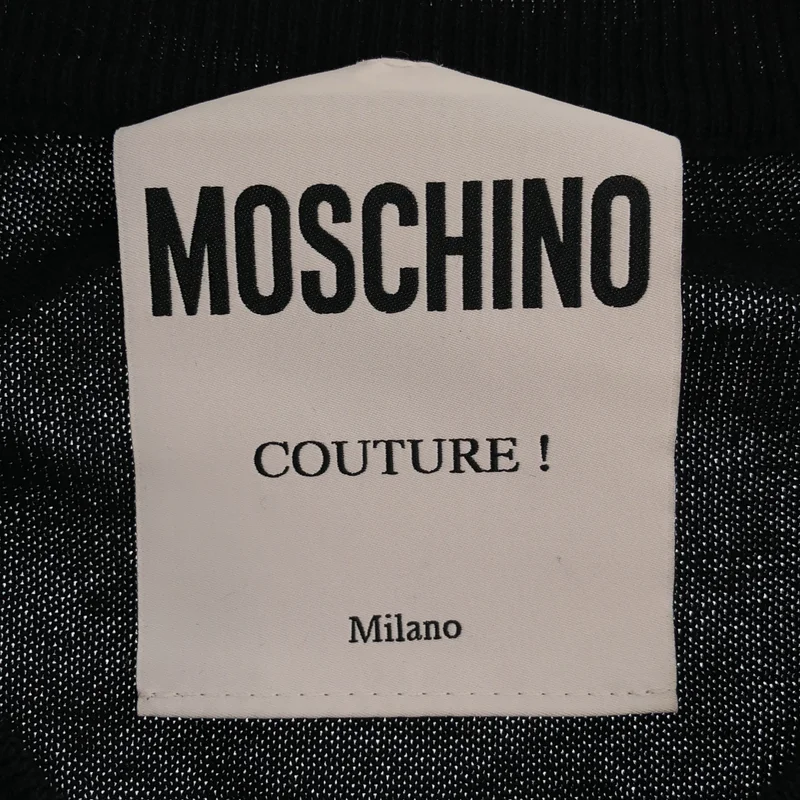 MOSCHINO / モスキーノ | コットン ロゴ クルーネックニット | XS | レディース