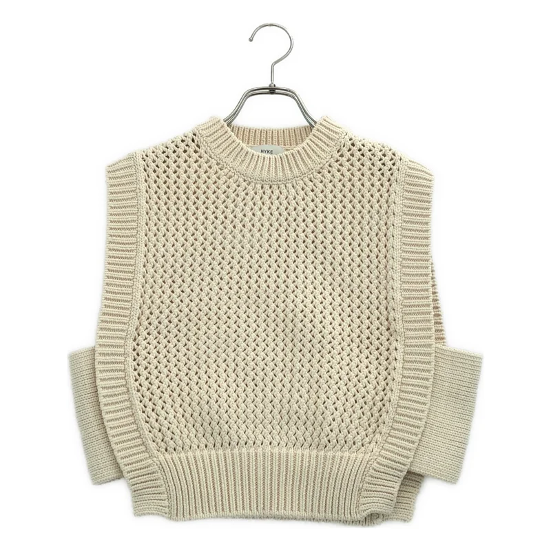HYKE / ハイク | 2023SS | KNIT THERMAL CROPPED VEST / コットン ニットサーマル クロップドベスト |