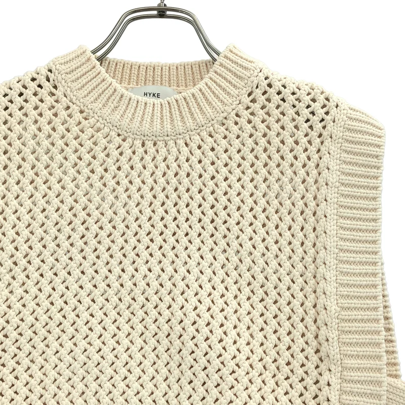 HYKE / ハイク | 2023SS | KNIT THERMAL CROPPED VEST / コットン ニットサーマル クロップドベスト |