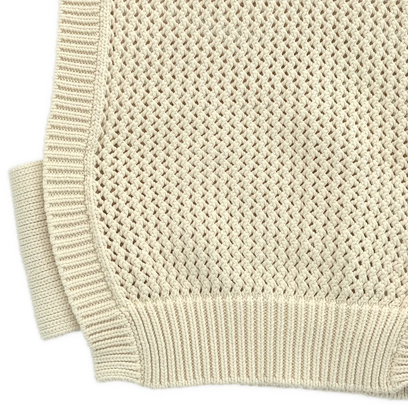 HYKE / ハイク | 2023SS | KNIT THERMAL CROPPED VEST / コットン ニットサーマル クロップドベスト |