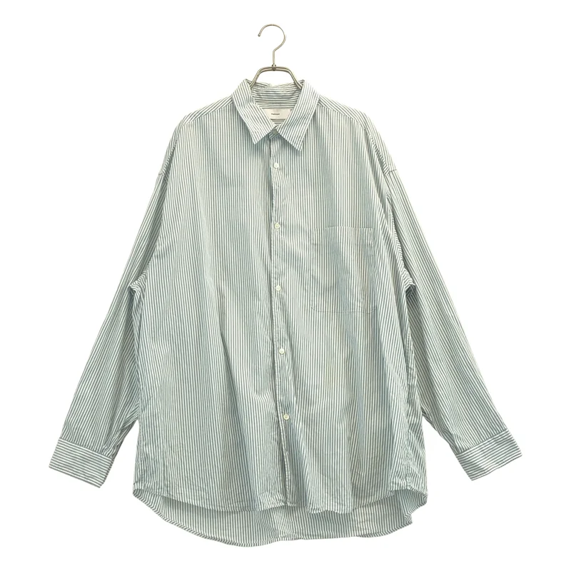Graphpaper / グラフペーパー | 2023SS | Broad Stripe L/S Oversized Regular Collar Shirt ストライプ オーバーサイズ レギュラーカラーシャツ | F | メンズ