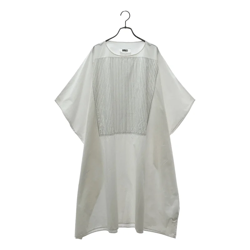 MM6 Maison Margiela / エムエムシックスメゾンマルジェラ | 2018SS | コットン ストライプ切替 ロング ワンピース | S | レディース
