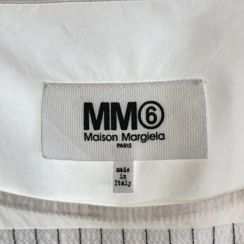 MM6 Maison Margiela / エムエムシックスメゾンマルジェラ | 2018SS | コットン ストライプ切替 ロング ワンピース | S | レディース