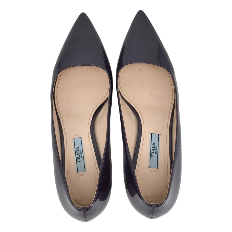 PRADA / プラダ | パテントレザー ポインテッドトゥ パンプス | 37 1/2 | レディース