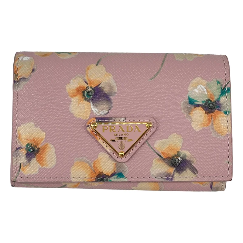 PRADA / プラダ | 三角ロゴプレート サフィアーノ カード コインケース |