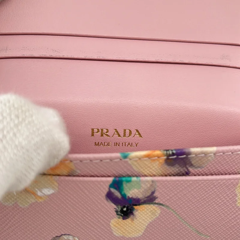 PRADA / プラダ | 三角ロゴプレート サフィアーノ カード コインケース |