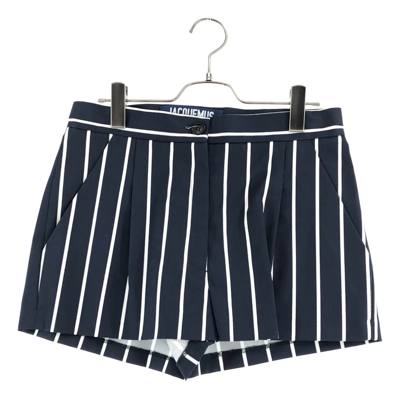 JACQUEMUS / ジャックムス | コットン ストライプ ショートパンツ | 36 | レディース