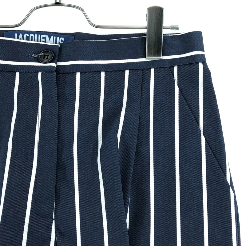 JACQUEMUS / ジャックムス | コットン ストライプ ショートパンツ | 36 | レディース