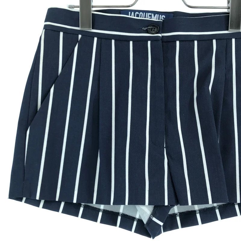JACQUEMUS / ジャックムス | コットン ストライプ ショートパンツ | 36 | レディース