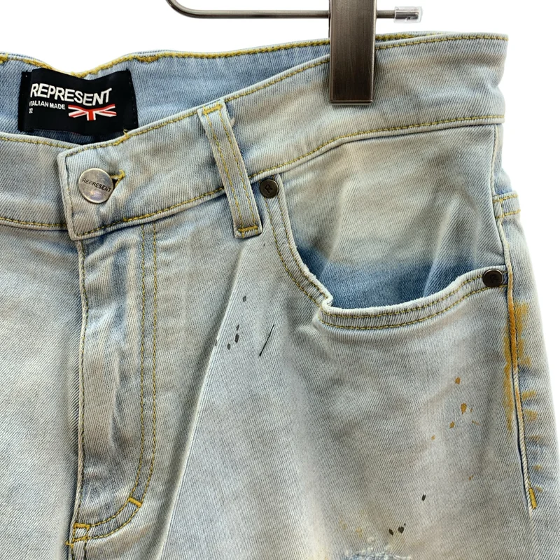 REPRESENT / リプレゼント | DISTRESSED DENIM / ダメージ加工 デニムパンツ | 32 | メンズ