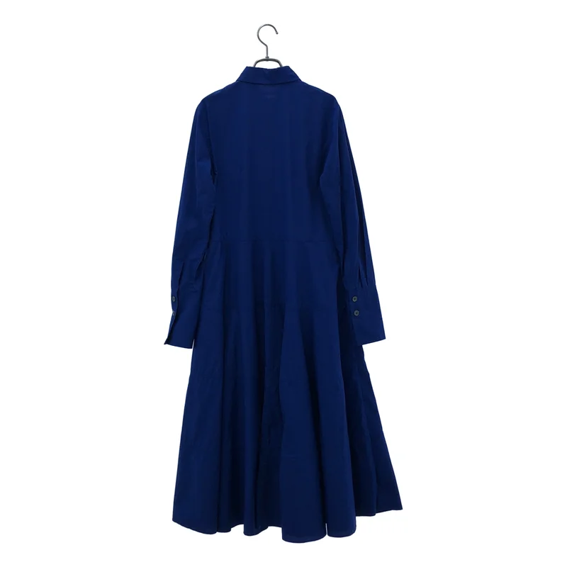 CO ESSENTIALS / コー エッセンシャルズ | L/S TIERED DRESS / コットン ティアード シャツワンピース | XS | レディース
