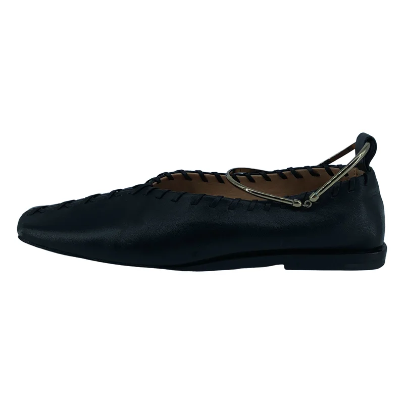 JIL SANDER / ジルサンダー | バレリーナ レザー スクエアトゥ バレエシューズ | 36 | レディース