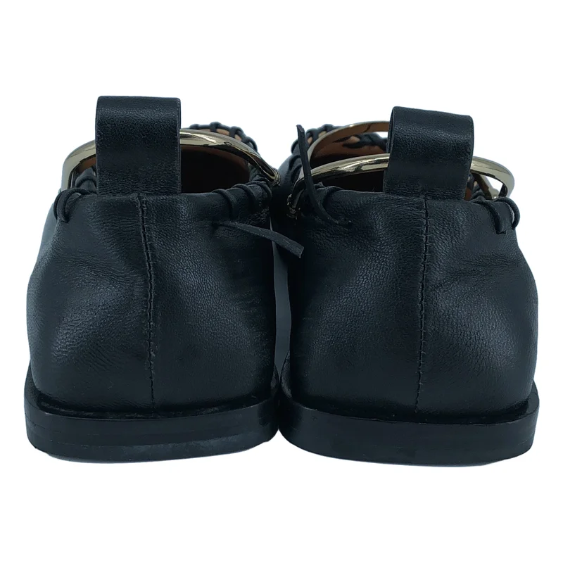 JIL SANDER / ジルサンダー | バレリーナ レザー スクエアトゥ バレエシューズ | 36 | レディース