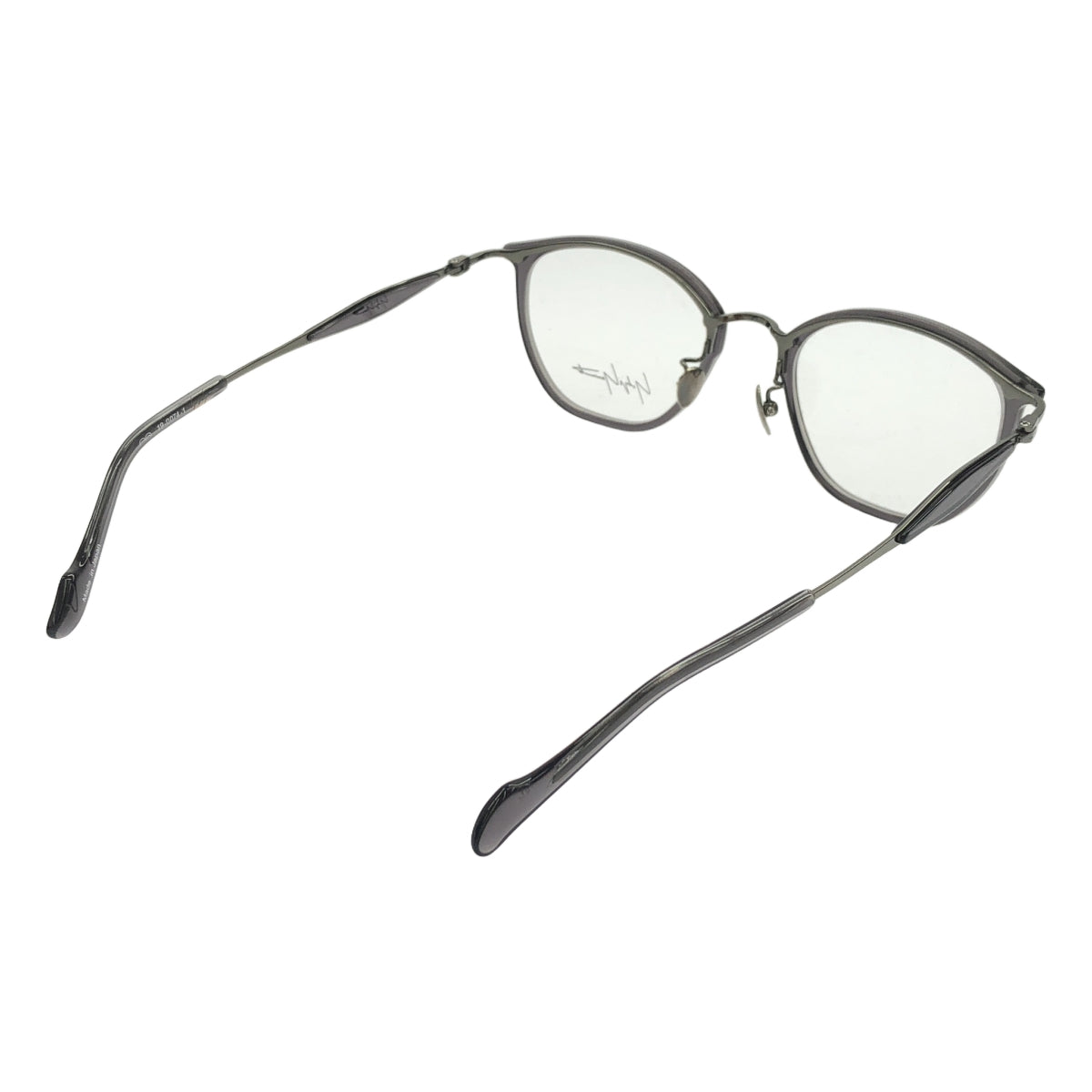 YOHJI YAMAMOTO / ヨウジヤマモト | 19-0074 クリア メタルフレーム スクエア型 メガネ | 50◻︎21-140 | ブラック YOHJI YAMAMOTO / ヨウジヤマモト | 19-0074 クリア メタルフレーム