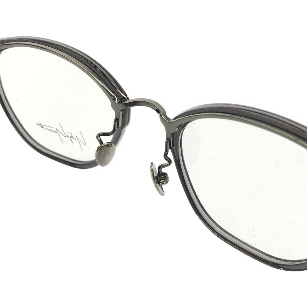 YOHJI YAMAMOTO / ヨウジヤマモト | 19-0074 クリア メタルフレーム スクエア型 メガネ | 50◻︎21-140 | ブラック YOHJI YAMAMOTO / ヨウジヤマモト | 19-0074 クリア メタルフレーム