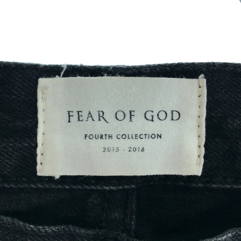 FEAR OF GOD / フィアオブゴッド | 2016AW | 4th Selvedge Denim / クラッシュ加工 サイドジップ スキニーデニム | 32 | メンズ