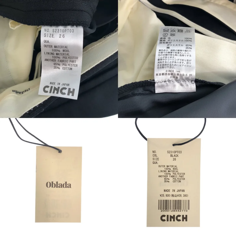 oblada / オブラダ | NO Pleats PANTS / スラックス パンツ | 26 | レディース