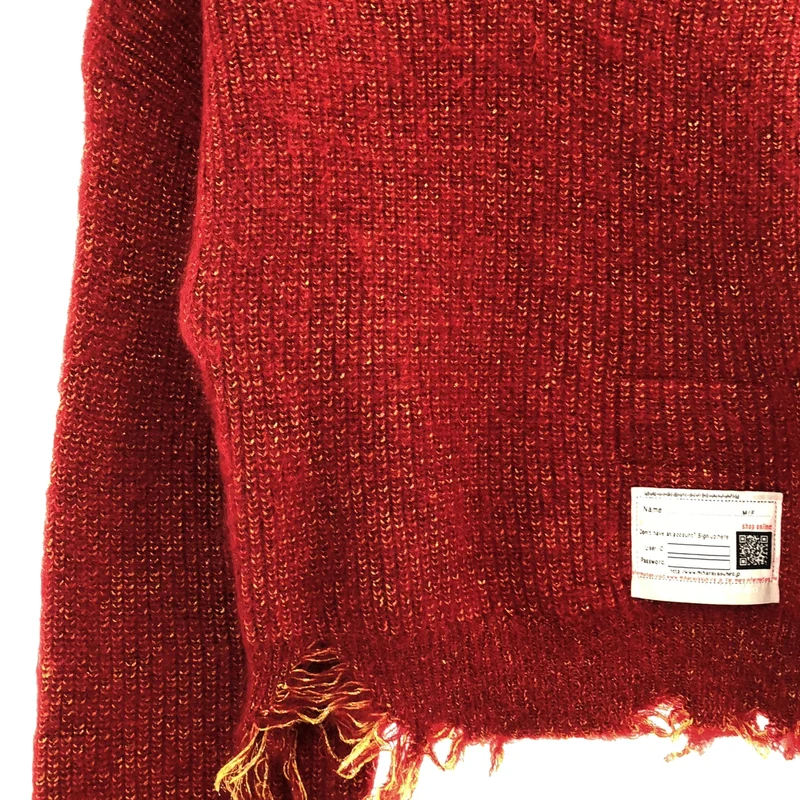 Maison MIHARA YASUHIRO / メゾンミハラヤスヒロ | DISTRESSED PULLOVER ラメモヘア クルーネックニット | 36 | レディース
