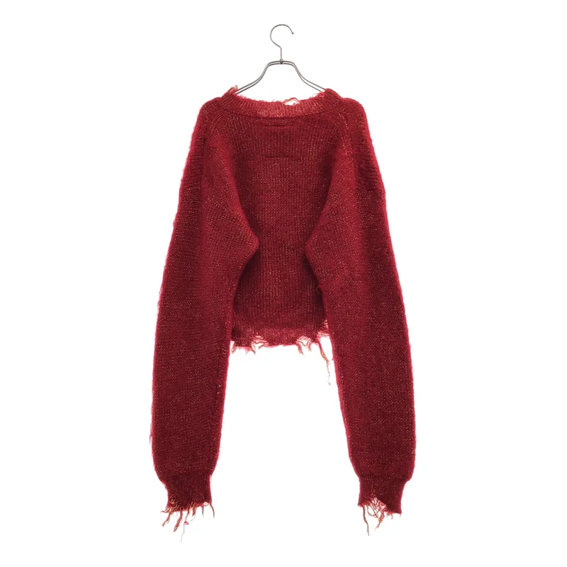 Maison MIHARA YASUHIRO / メゾンミハラヤスヒロ | DISTRESSED PULLOVER ラメモヘア クルーネックニット | 36 | レディース