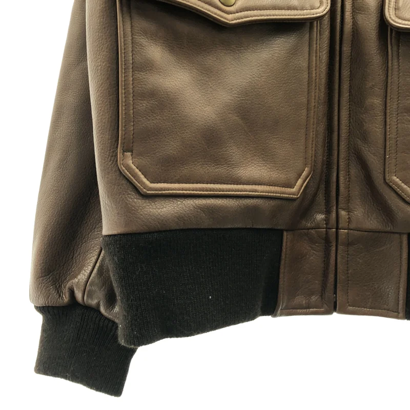 NOAH / ノア | ×Golden Bear / A-2 Leather Jacket レザー フライトジャケット | L | メンズ