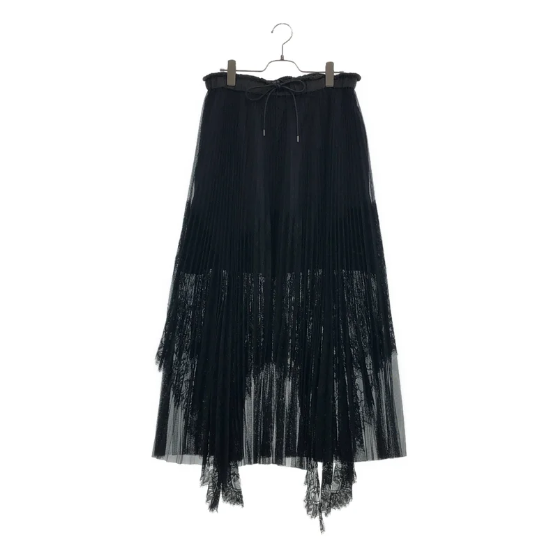 sacai / サカイ | レース プリーツ ロングスカート | 3 | レディース