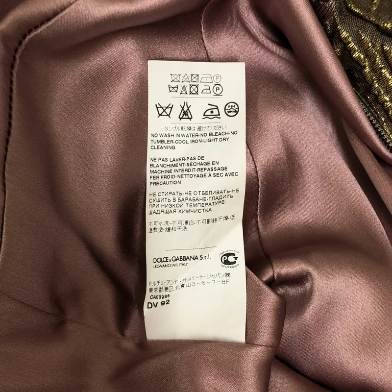 DOLCE＆GABBANA / ドルチェ＆ガッバーナドルガバ | シルク混 ジャガード 金ボタン プルオーバーワンピース | 40 | レディース