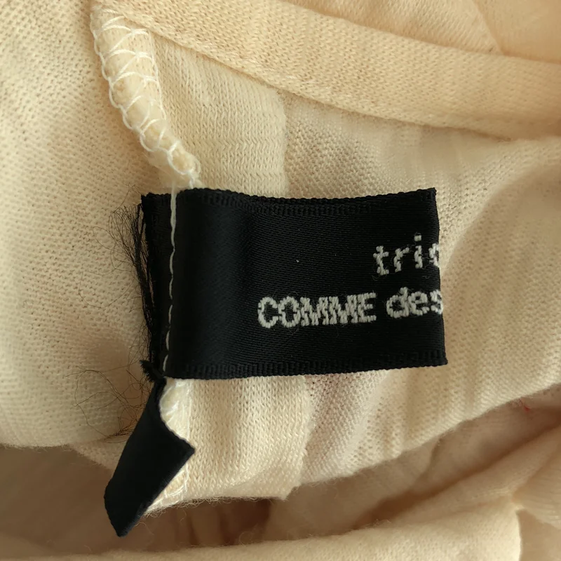 tricot COMME des GARCONS / トリココムデギャルソン | 2017AW | ウール 装飾 丸襟 バックボタン ニット トップス | S | レディース