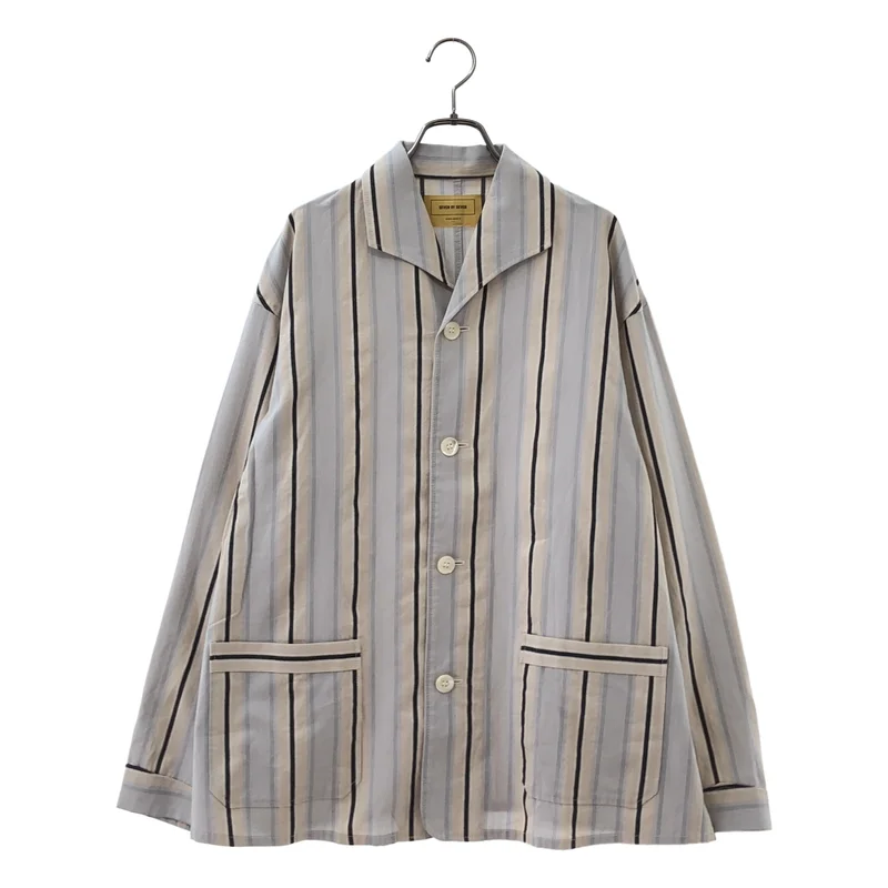 SEVEN BY SEVEN / セブン バイ セブン | PAJAMA SHIRTS / コットン ストライプ パジャマシャツ | S | メンズ