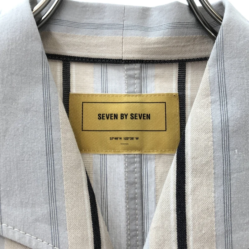 SEVEN BY SEVEN / セブン バイ セブン | PAJAMA SHIRTS / コットン ストライプ パジャマシャツ | S | メンズ