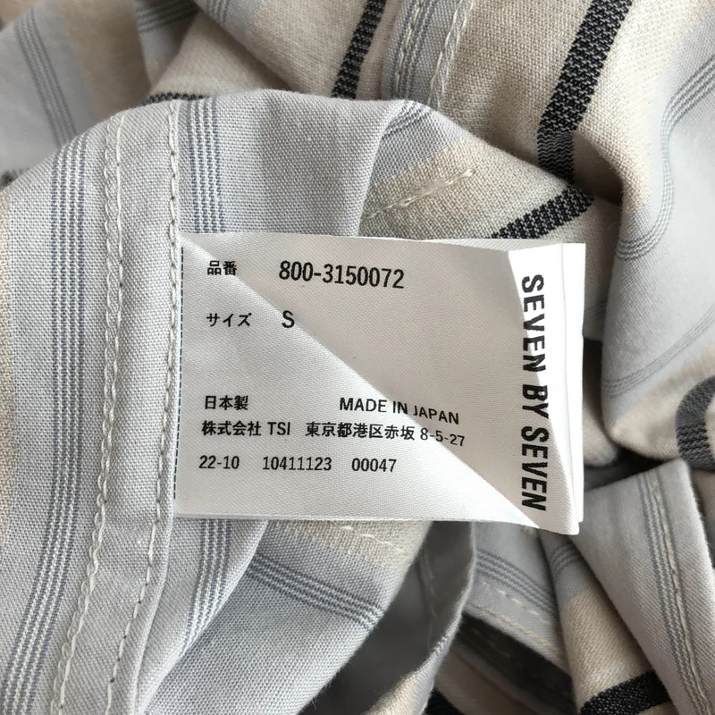 SEVEN BY SEVEN / セブン バイ セブン | PAJAMA SHIRTS / コットン ストライプ パジャマシャツ | S | メンズ