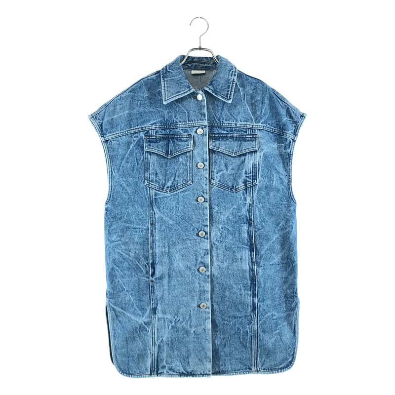 DRIES VAN NOTEN / ドリスヴァンノッテン | 2021AW | VASSIE ノースリーブ ロングデニムジャケット | 36 | レディース