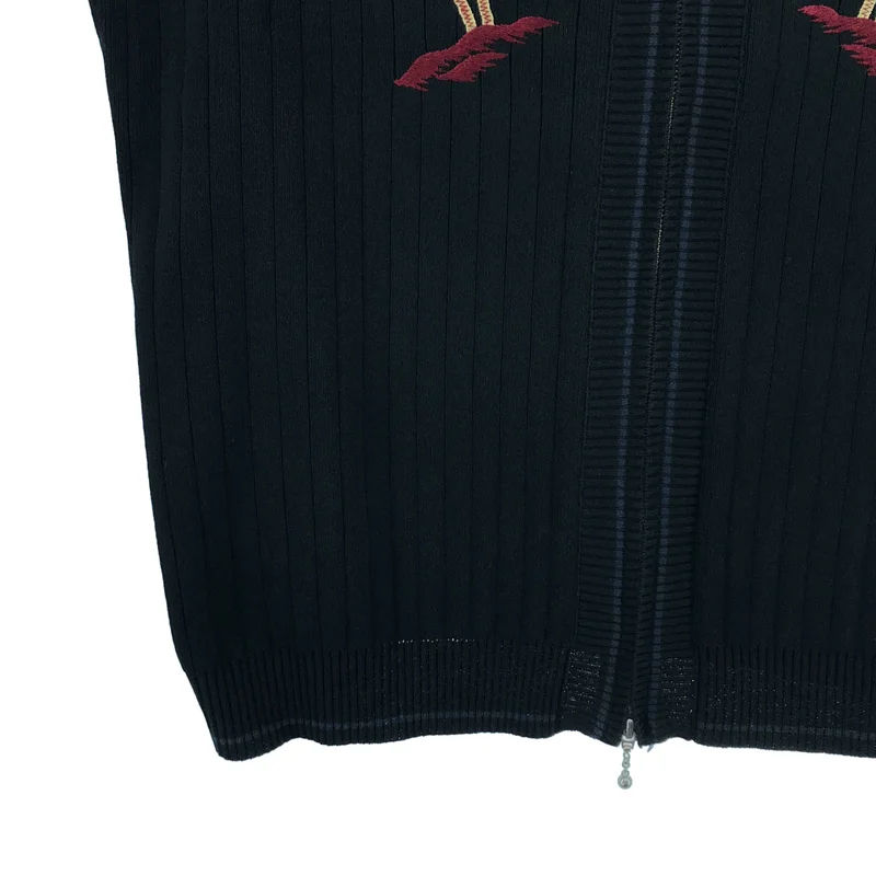 DAIRIKU / ダイリク | 2024SS | Hawaii Zip Up Knit Vest エンブロイダリー ジップ ニット ベスト | M | メンズ