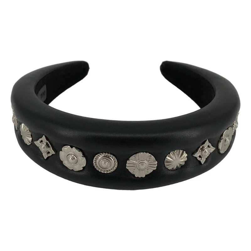 TOGA / トーガ | Leather headband レザー メタルコンチョ ヘアバンド カチューシャ |