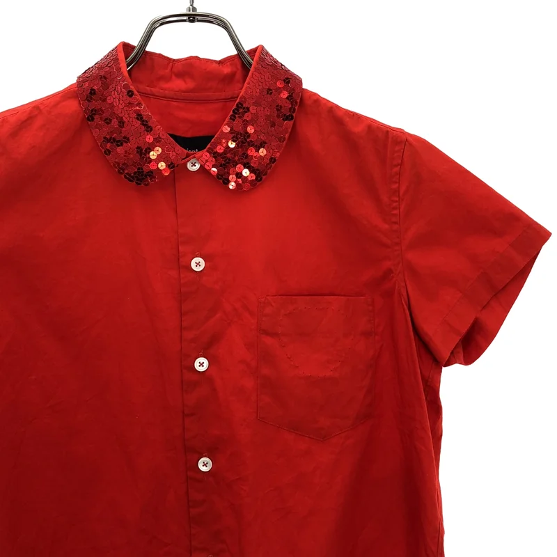 tricot COMME des GARCONS / トリココムデギャルソン | 2001SS | スパンコール ラウンドカラーシャツ | M | レディース