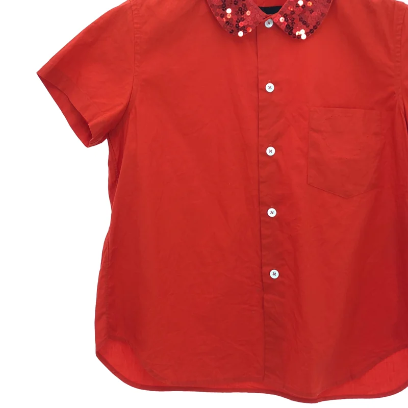 tricot COMME des GARCONS / トリココムデギャルソン | 2001SS | スパンコール ラウンドカラーシャツ | M | レディース
