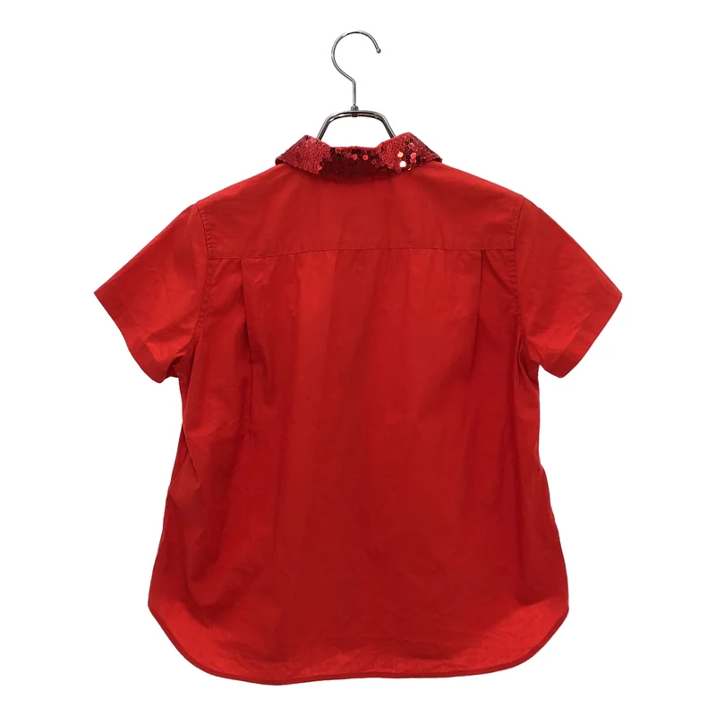 tricot COMME des GARCONS / トリココムデギャルソン | 2001SS | スパンコール ラウンドカラーシャツ | M | レディース